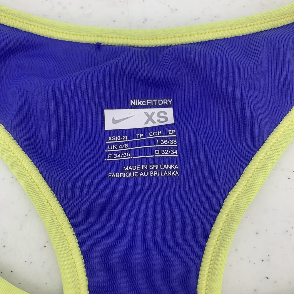 Nike Pro FIT DRY Sports Bra Size XS Racerback Logo - Picture 3 of 5